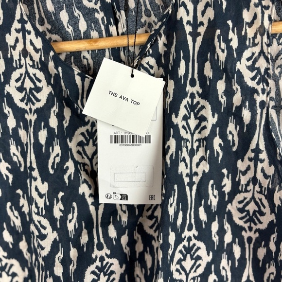 Zara “The Ava Top” Ikat Print Sleeveless Blouse – Sz S (NWT) - Picture 5 of 14